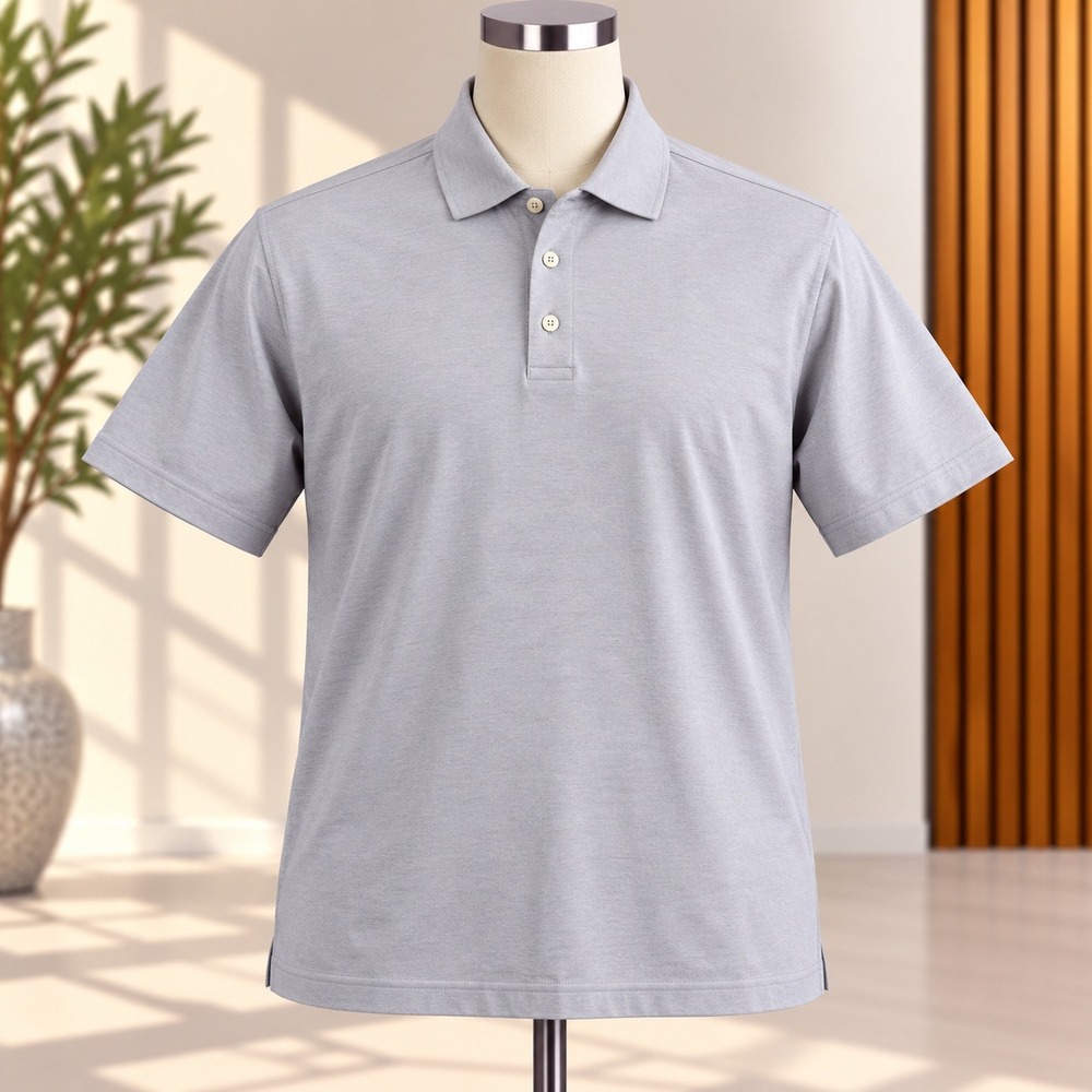 Icon Collection Polo Shirt Mens XL Blue Mercerized Pima Cotton Short Sleeve 3430